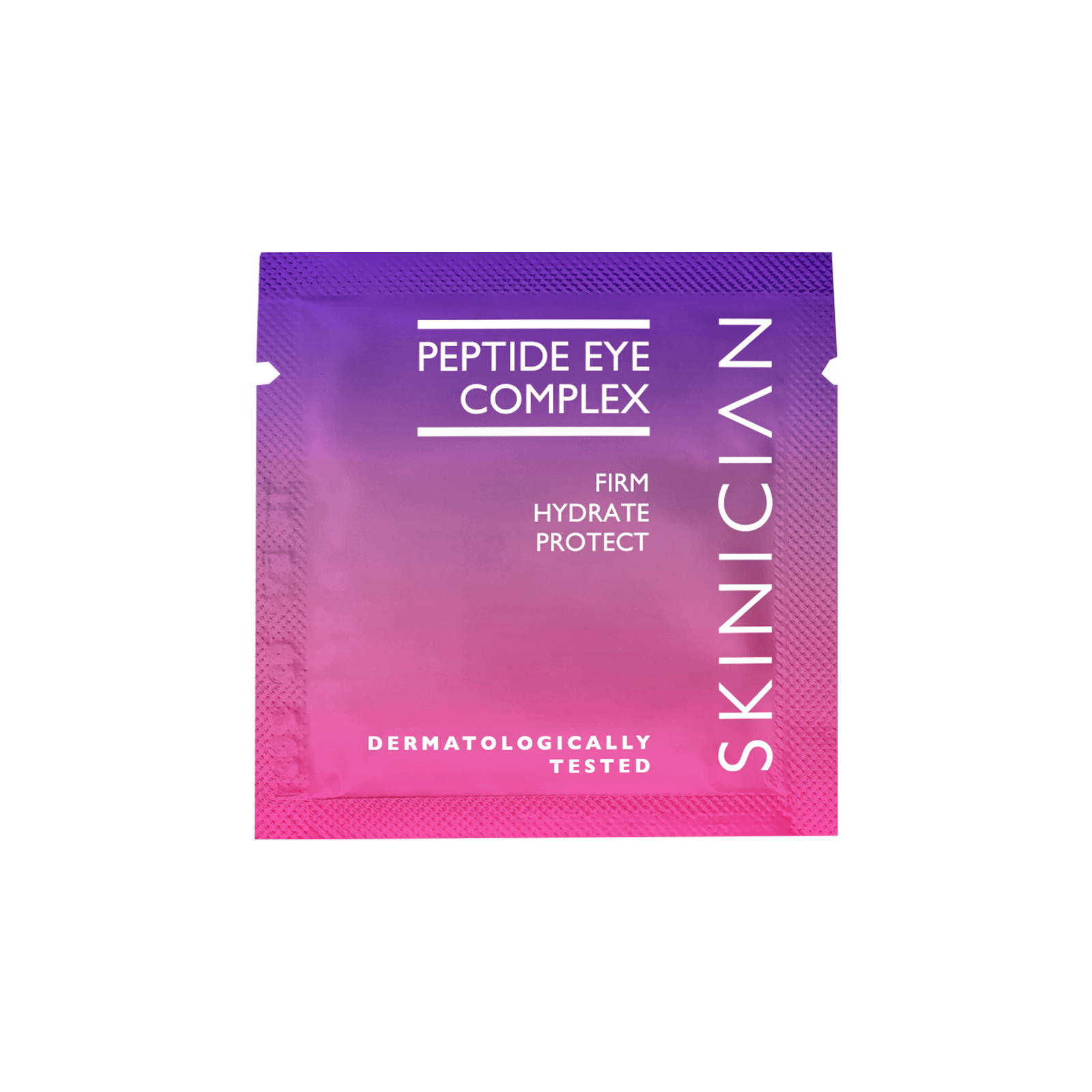 Skinician Peptide Eye Complex sample sachet on a white background