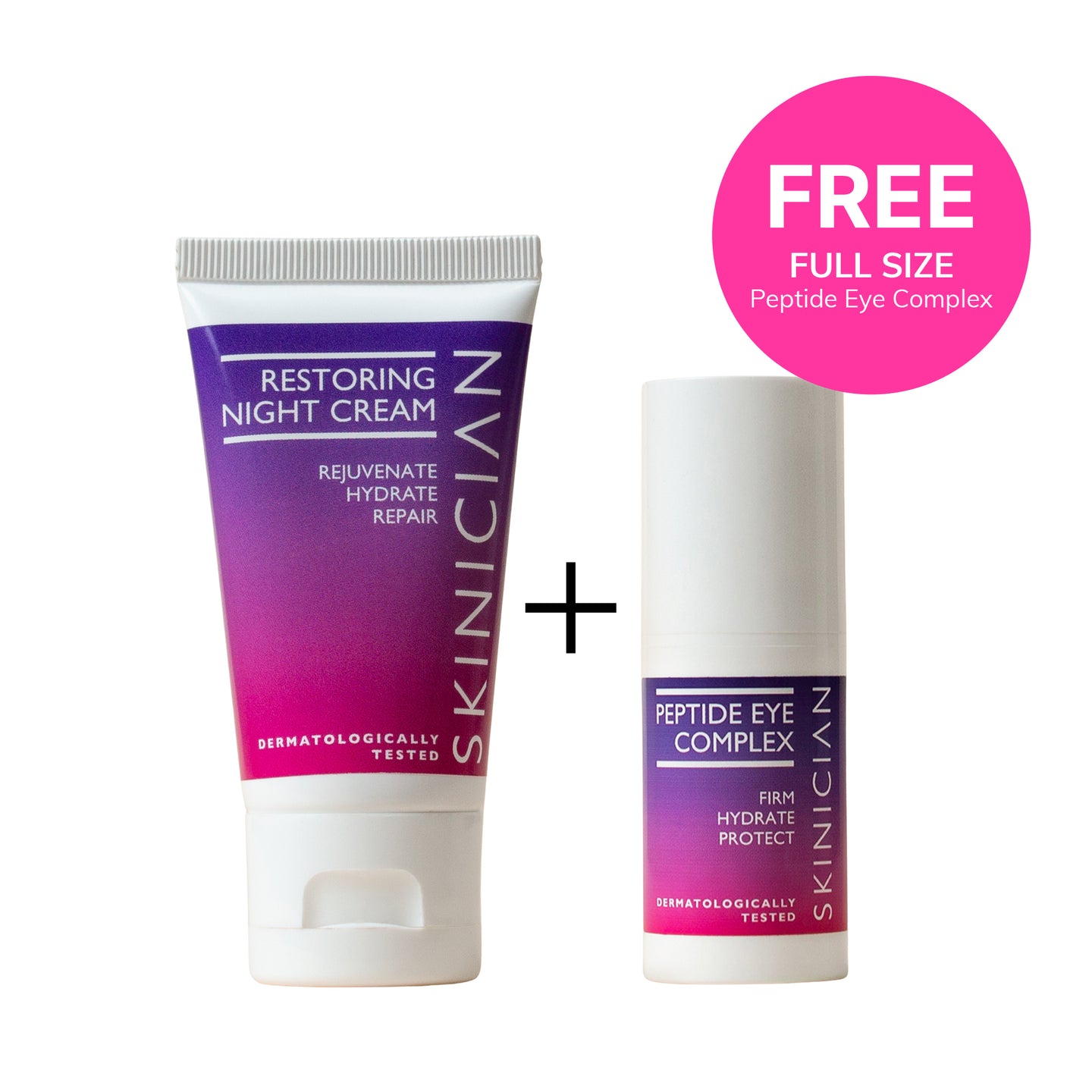 Skinician Restoring Night Cream 50ml & FREE Peptide Eye Complex 15ml