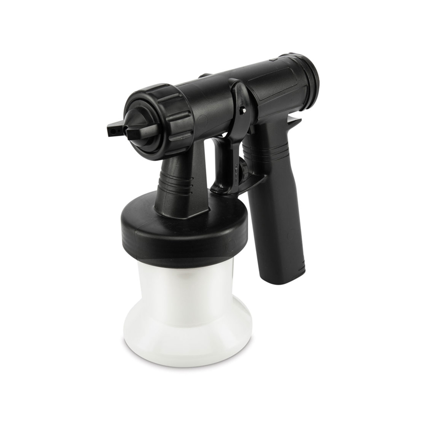 Black and white spray gun on a white background