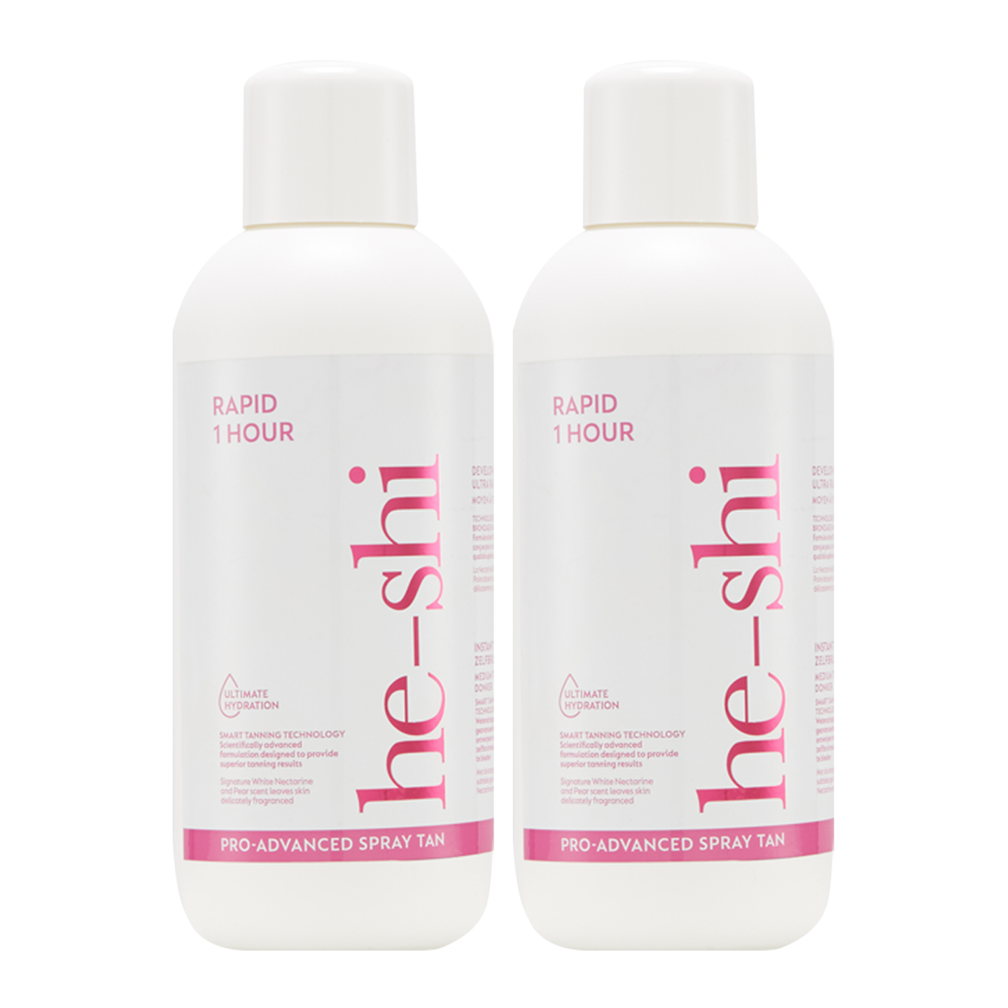 He-Shi 2 Pack Rapid 1Hour (Dark) Spraytan 1L