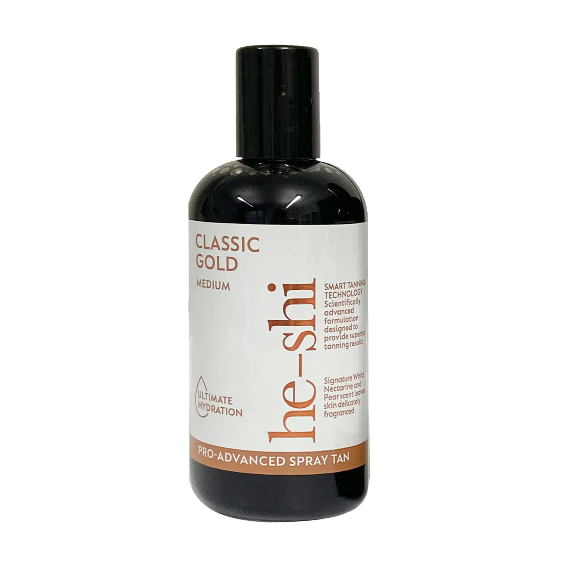 Image of He-Shi Classic Gold Spray Tan sample bottle