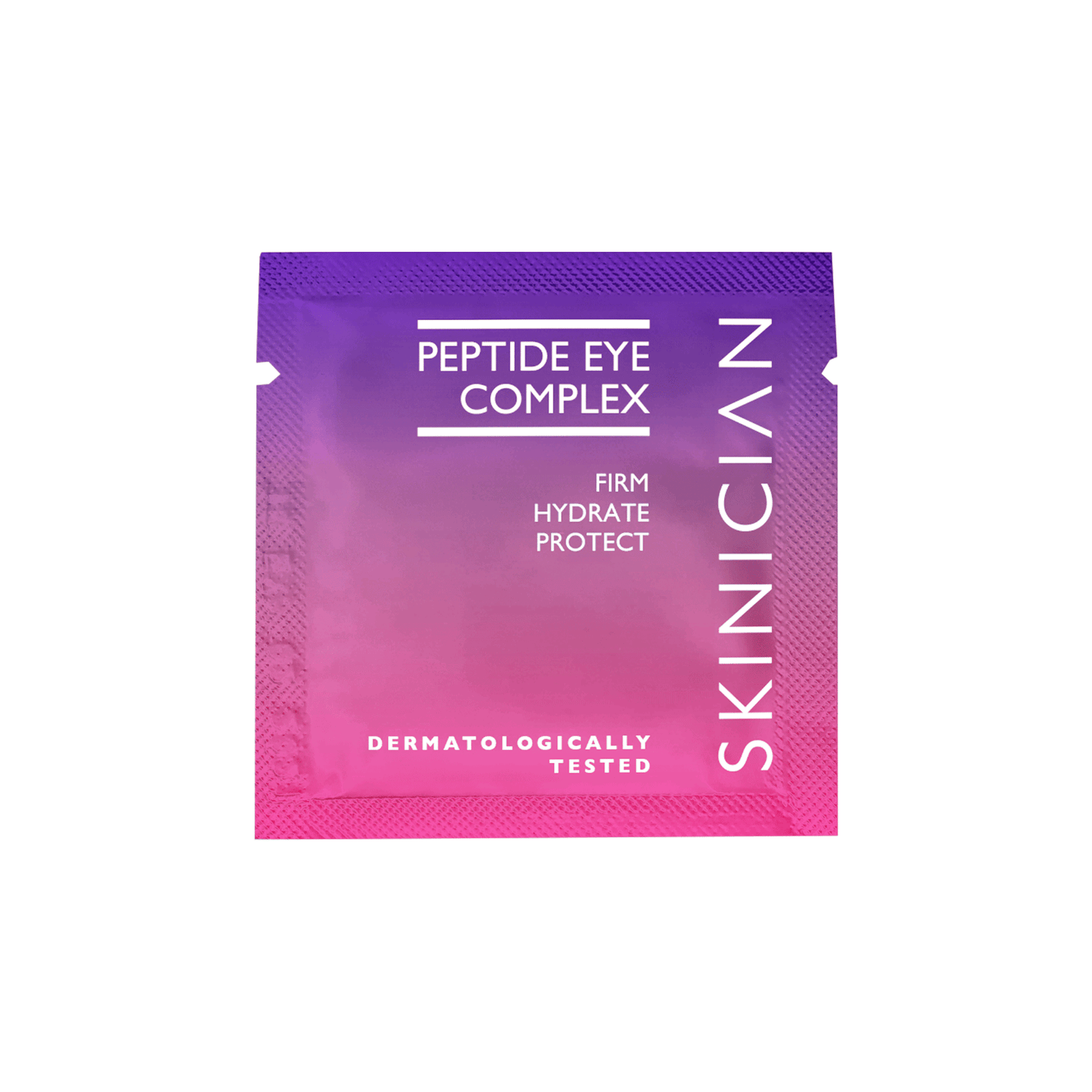 Skinician Peptide Eye Complex sample sachet on a white background