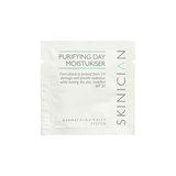 SkinCeuticals purifying day moisturizer sample sachet on a white background
