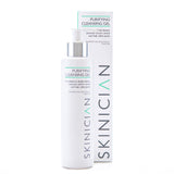 Skincare product packaging for 'Purifying Cleansing Gel' by Skinician on a white background