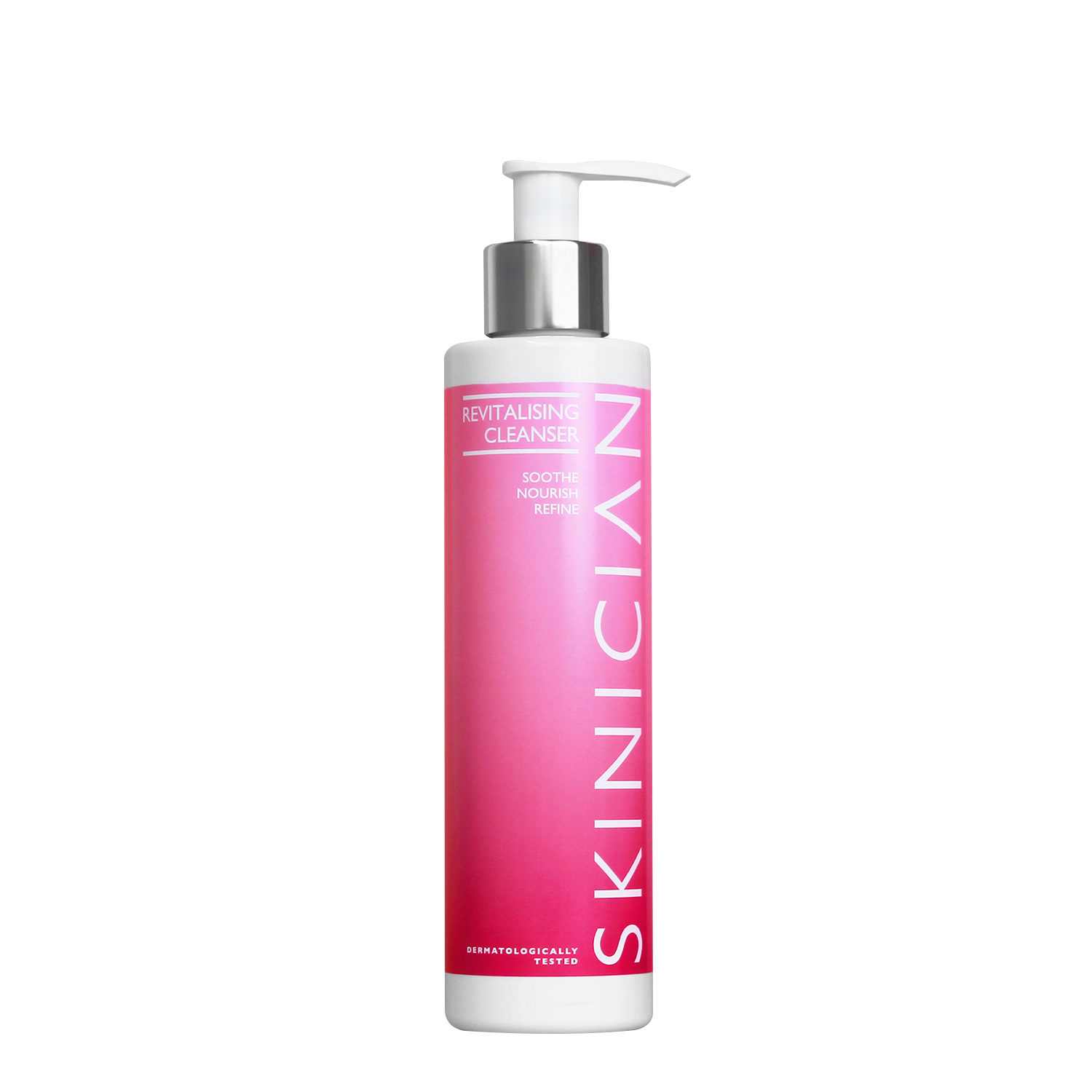 Image of Skinician Revitalising Cleanser bottle on white background