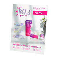 Skinician A4 Strut Daily Defence SPF50 on white background