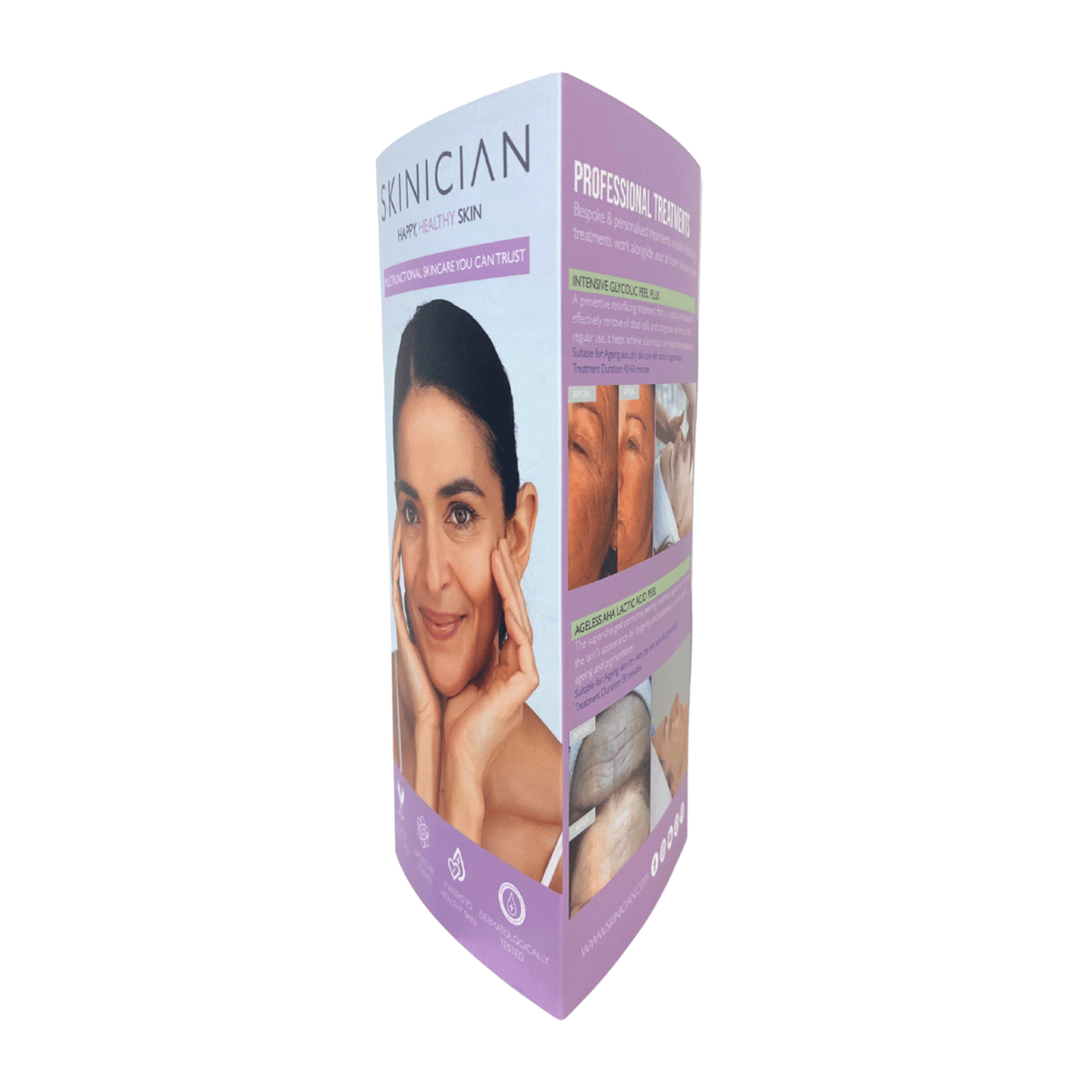 Image of generic Skinician trifold display