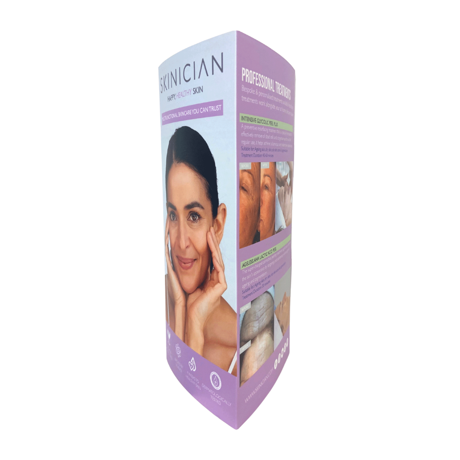 Image of generic Skinician trifold display
