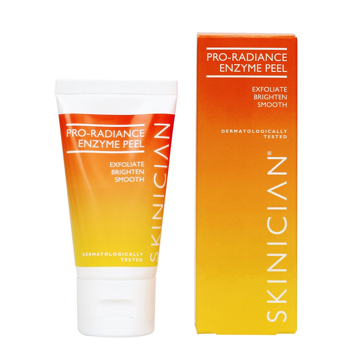 SKINICIAN Pro-Radiance Enzyme Peel tube and packaging on a white background