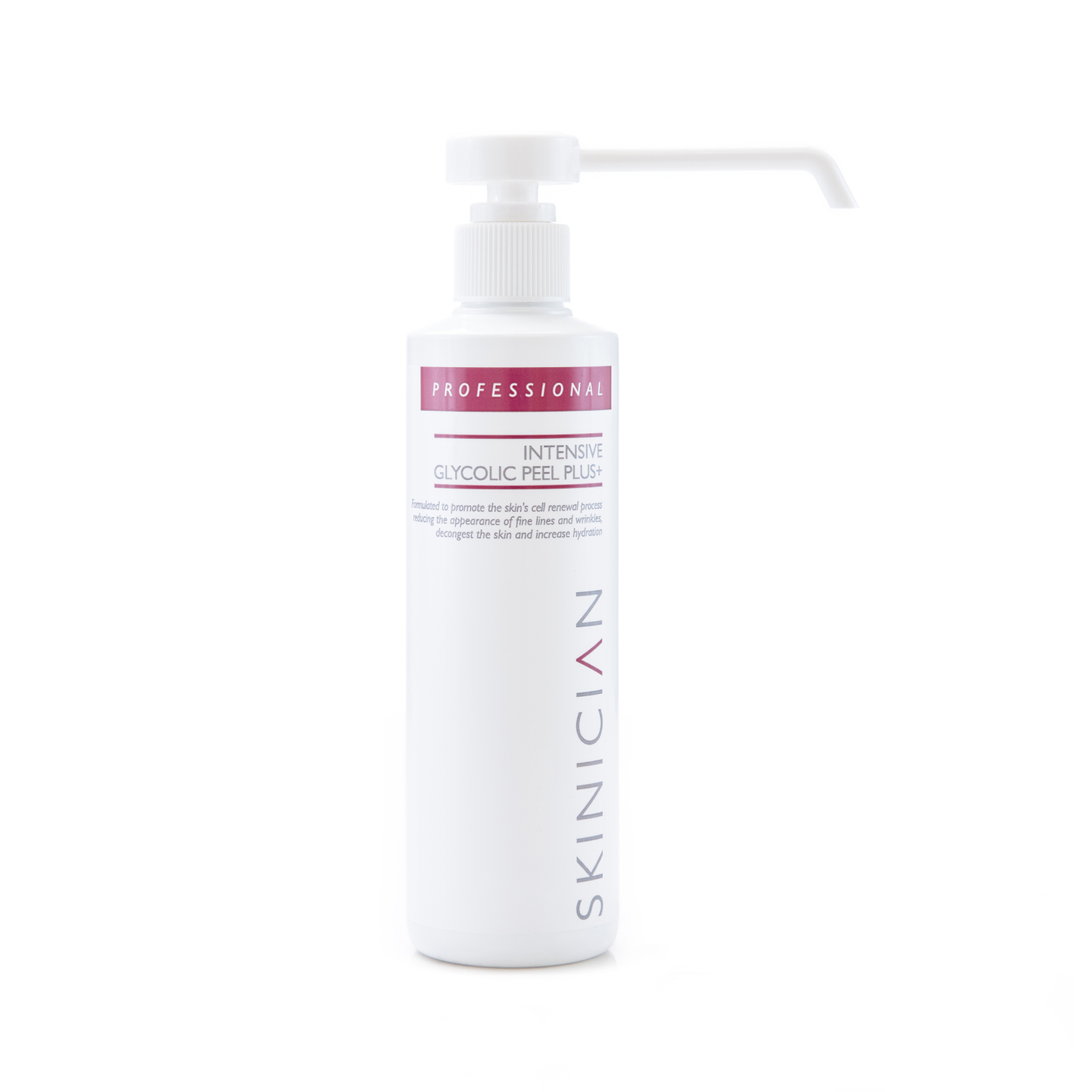 Image of Skinician Intensive Glycolic Peel Plus bottle on white background