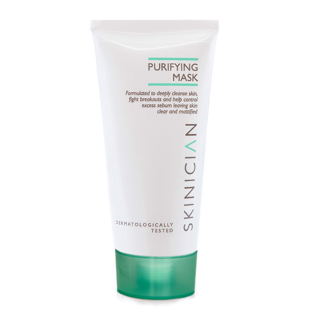 Tube of Skinician Purifying Mask on a white background