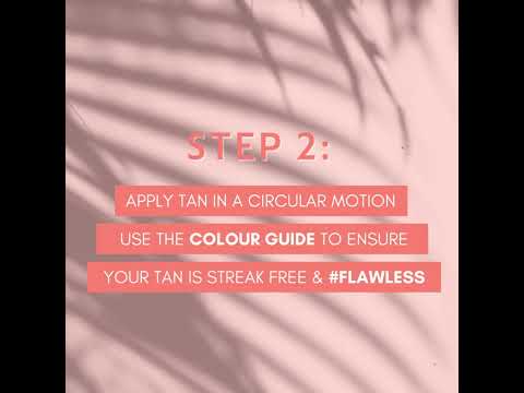 Video demonstrating the steps to apply He-Shi Dark Express Liquid Tan. The steps include:
Step 1 - Grab your velvet tanning mitt and carefully apply your tan to the mitt
Step 2 - Apply tan in circular motions. Use the colour guide to ensure your tan is streak free and flawless
Step 3 - When tanning tricky places use our flawless Tanning Brush
Step 4 - Allow to dry and develop for 6 to 8 hours