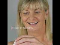 Youtube video of a lady unboxing the enzyme peel mask and applying to her facial skin.