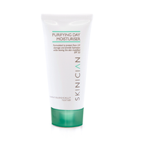 Tube of Skinician Purifying Day Moisturiser on a white background